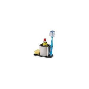 Joseph Joseph Duo Organisateur de chariot de plan de travail pour évier, porte-éponge, acier inoxydable