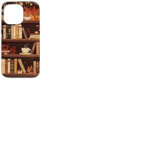 Bookish Étagère rétro d'automne Bibliothèque d'automne Coque pour iPhone 13 Pro
