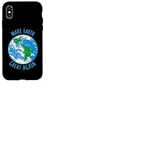 Make Earth Great Again Planète Terre Globe Earth Day Design Coque pour iPhone X/XS