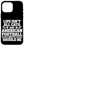 Chats et Football am&eacute;ricain dr&ocirc;le Football am&eacute;ricain Coque pour iPhone 16 Pro Max