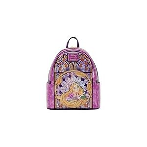 Loungefly Disney: Rapunzel Stained Glass Collection Mini Backpack - Disney Princesses - Exclusivit&eacute; Amazon - Sac Mignon &agrave; Collectionner - Movies Fans