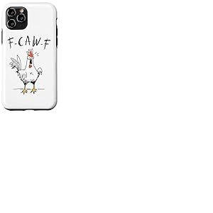 F-caw-f Poulet Rigolo Costume De Carnaval Poulet Coque pour iPhone 11 Pro