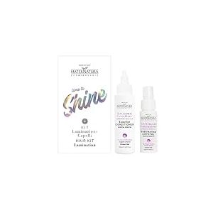 Maternatura, Kit Lamination Cheveux pour Cheveux Défibrés, Kératine Végétale, Coffret Baume Lamellaire 150 ml + Cristal Sublimateur 50 ml, Fabriqué en Italie
