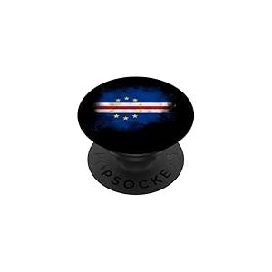 Drapeau Cap-Vert, drapeau du Cap-Vert, drapeau du Cap-Vert. PopSockets PopGrip Adhésif