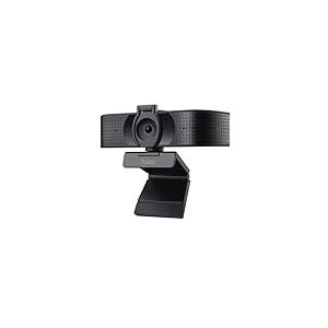 Trust Teza 4K Ultra HD Webcam, 3840x2160, avec 2 Microphones Int&eacute;gr&eacute;s et Autofocus, 30 FPS, USB Plug & Play, Web Cam&eacute;ra pour Teams, Zoom, Skype, PC, Laptop, Mac, Macbook - Noir