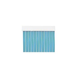 MERCURY TEXTIL Rideau pour Porte Bandes PVC 210 x 90 cm, Rideau pour Porte ext&eacute;rieure (Bleu + Fil Blanc P11)
