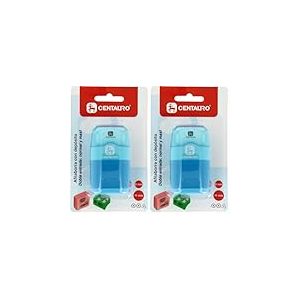 Centauro - Aiguisoir avec double entr&eacute;e : normal et maximal, diam&egrave;tres : 8 et 11 mm, parfait pour crayons ronds, hexagonaux et triangulaires. Couleurs al&eacute;atoires (Lot de 2)