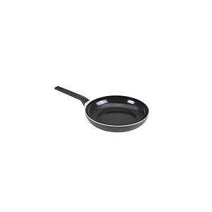 QDESIGN BLACK+ Lot de 3 Poêles en Aluminium ultra anti-adhésif anti-rayures sans PFOA + 3 couvercles en verre - tous feux dont induction - Compatible four, lave-vaiselle et frigo - Noir, Ø20/24/28cm
