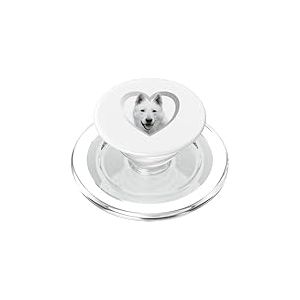 T-Shirt Berger Allemand Blanc &ndash; Berger Allemand Blanc PopSockets PopGrip pour MagSafe