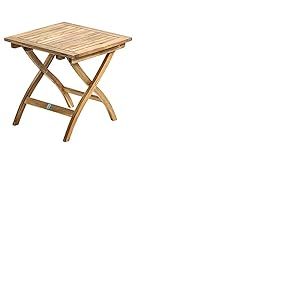 Dehner Table Pliante Macao, env. 50 x 50 x 50 cm, en Bois d'acacia certifi&eacute; FSC&reg;, Naturel