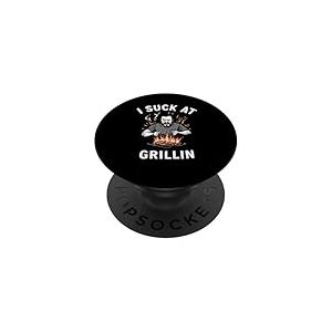 Funny BBQ Fail Burn The Food 4 juillet Grillin Grilling Men PopSockets PopGrip Adhésif