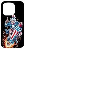 Fus&eacute;es patriotiques pour Les Amateurs d'espace et de Feux d'artifice en Couleur am&eacute;ricaine Coque pour iPhone 15 Pro