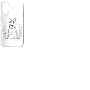 Line Art Scottish Terrier Minimalist Coque pour iPhone 17