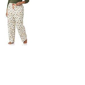 Amazon Essentials Pantalon De Pyjama En Flanelle - couleurs abandonnées Femme, Beige Clair Animaux en Fête, XXS