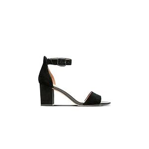 Clarks Femme Deva Mae Escarpins bride cheville, Noir Black Leather, 39 EU