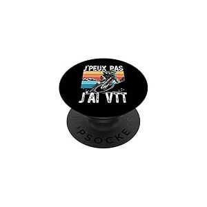 J'Peux Pas J'ai VTT Sport Bike V&eacute;lo Cross Homme Cadeau PopSockets PopGrip - Support et Grip pour Smartphone/Tablette avec un Top Interchangeable