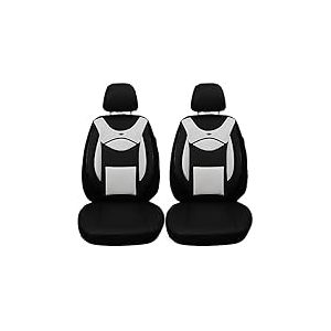 BREMER SITZBEZÜGE Housses de siège en Cuir synthétique pour sièges de Voiture compatibles avec Mercedes Classe V W447 conducteur et Passager FB : D108 (Noir/Blanc)