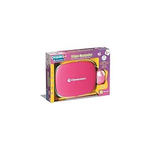 Clementoni Sapientino - Mon Premier Ordinateur Pink, Jeu éducatif interactif Enfants à partir de 5 Ans, 35 activités, Apprendre Lettres, Chiffres, logique, Musique, avec Souris et écran LCD, Langue