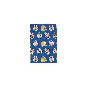 Character World Couverture polaire Super Mario sous licence officielle Nintendo | Couverture chaude super douce et chaude, marques de design de jeu de cercles | Parfaite pour la chambre, le camping et