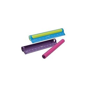 Swordfish LineOut 40370 Règle Gomme avec Règle de 10 cm [Lot de 1] Gomme Sans PVC et Phtalate – Rose/Violet ou Bleu/Vert