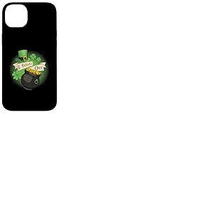 St Patricks Day pi&egrave;ce Argent tr&egrave;fle Chapeau Irlandais Cadeau Coque pour iPhone 14 Plus