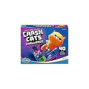 ThinkFun - Crash Cats - Jeu de logique - Casse-tête - Chats - 40 défis 4 Niveaux - 1 Joueur ou Plus - dès 8 Ans - Ravensburger - 76600 - Mixte - Version française