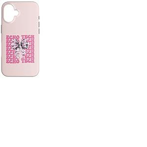Echo Tech Technicienne en échocardiographie Fille Coquette Bow Rose Coque pour iPhone 16