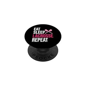 Eat Sleep Lacrosse Repeat Lacrosse PopSockets PopGrip Adhésif