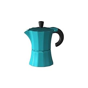 Gnali & Zani Morosina Cafetière en aluminium, Aluminium, bleu, Pour 9 tasses