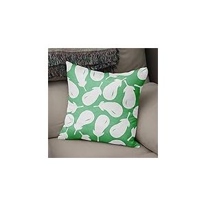 BonaMaison Housse de Coussin Motif, Vert pétrole et Blanc Taie d'oreiller pour Lit Voiture Canapé Maison Salon Chambre, Décoration D'intérieur, 43x43cm - Conçu et Fabriqué en Turquie
