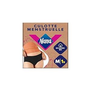 Nana Culotte Menstruelle Lavable Coton Bio - Flux Abondant - Noir - Coupe Hipster - M x1