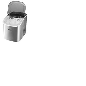 Machine à Glaçons Automatique, Production 12 kg/24h, Réservoir 1,3L, Bac 700g, Corps Inox