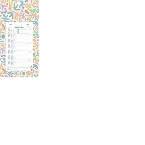 Exacompta 33201E - Calendrier mensuel avec feuillets d&eacute;tachables 13 x 23 cm - Sur support plaque imprim&eacute;e d&eacute;cor Papier 16 x 33 cm - Janvier &agrave; d&eacute;cembre 2026 - Visuel al&eacute;atoire