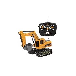 ColorBaby Speed & Go, Pelleteuse télécommandée 1:24, RC, lumière, Rotation à 360°, Chargeur Inclus, télécommande 5 Fonctions, véhicule de Construction, Jouets radiocommandés, Jouet Enfant +4 (47528)