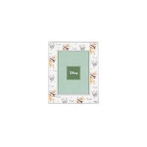 VALENTI & CO. - Disney Winnie The Pooh - Cadre en bois 13 x 18 cm - Cadre photo de table avec détails en argent - Idée cadeau pour bébé ou cadeau baptême - Cadre photo pour chambre d'enfant