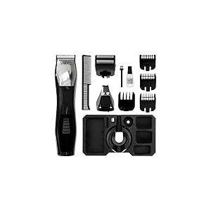 Wahl Groomsman 8 en 1 Multigroomer Multigroomer pour homme, visage et corps, tondeuse &agrave; barbe pour homme, kit de toilettage, tondeuse nez, coupe corps, 3 t&ecirc;tes interchangeables