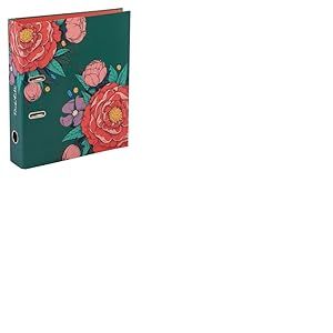Clairefontaine - 116223C - Un Classeur à levier en Carton Décor Floral Collection Frida Kahlo - Dos 7 cm - A4 maxi - Papier finition Satiné - Home Office - Collection Frida Kahlo