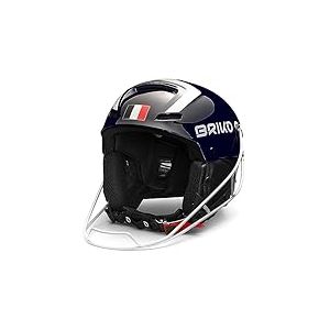 Briko Helmet Adulte Unisexe, Shiny Tangaroa Blue &ndash; White, 54