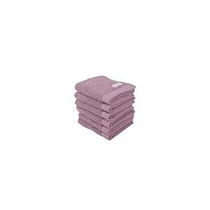 TOM TAILOR Essuie-mains, Lot de 6, 30 x 50 cm, 100% coton / &eacute;ponge, avec attache et &eacute;tiquette avec logo, COLOR BATH TOWEL Lilas (Cozy Mauve)