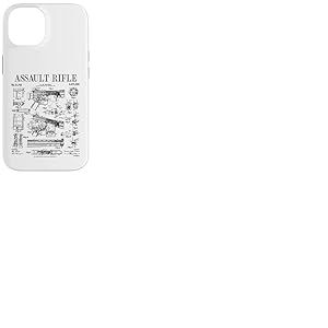 Fusil d'assaut vintage pistolet militaire arme à feu brevet Coque pour iPhone 14