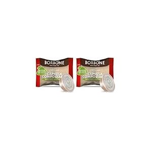 Caff&egrave; Borbone Don Carlo Capsule Compostable, M&eacute;lange Rouge - 50 Capsules - Compatibles avec les machines &agrave; caf&eacute; &agrave; usage domestique Lavazza&reg;* A Modo Mio&reg;* (Lot de 2)