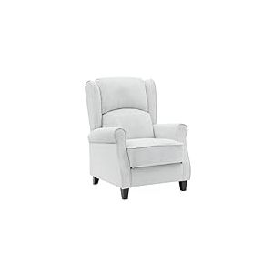 BRIGROS La voglia di fare WeHome Fauteuil Relax inclinable avec Assise Ergonomique en Tissu, Fauteuil lit, Dossier réglable, Fauteuil inclinable pour ameublement, Salon et Bureau (Moderne, Taupe)