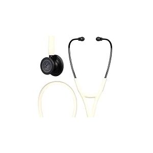 3M Littmann St&eacute;thoscope de diagnostic Cardiology IV, pi&egrave;ce thoracique noire mate, tube en alb&acirc;tre, 6186C