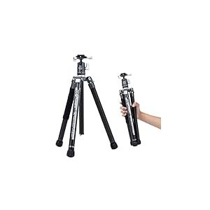 Fotopro Trépied d'appareil Photo de Voyage léger de 62 Pouces avec monope 360 rotule Extensible Stable 2,07 LB Ultra léger trépied Professionnel en Fibre de Carbone pour Appareil Photo DSLR