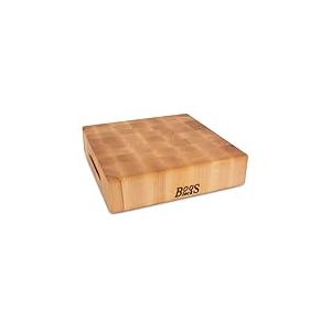 Boos Block Billot De Boucher Professionnel - Planche Bois De Bout – Billot De Cuisine – Planche Erable d'Amérique du Nord – 30,5 x 30,5 x 7,5 cm