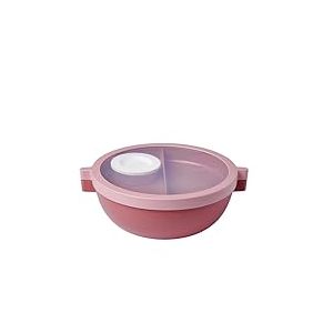 Mepal, Bo&icirc;te &agrave; bento Basique Vita, Bo&icirc;te &agrave; repas avec compartiments, Plateau &agrave; vinaigrette et plateau, Bento lunch box, Bo&icirc;te &agrave; salade, 1500 ml, Vivid mauve