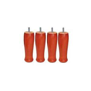 MARGOT 3700527865201 Atelier d'artiste Futura Lot de 4 Pieds de lit Bois Teinte merisier Hauteur 17 cm