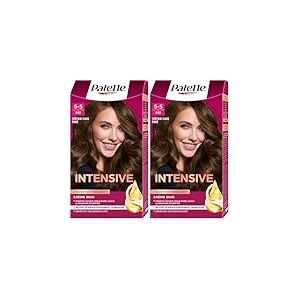 Schwarzkopf Palette, Coloration Permanente Cheveux, Cr&egrave;me Soin, Couvre 100 Pour cent des Cheveux Blancs, Tenue 8 semaines, Chatain Clair Dore 655, 1 Unit&eacute; (Lot de 2)