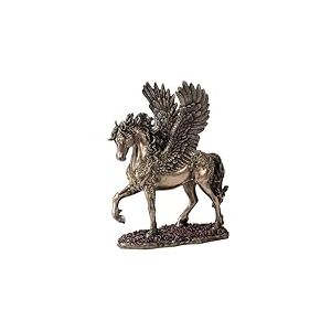 Veronese Design Statue de Cheval ailé en résine coulée à Froid - 26 cm - Sculpture Animale - Finition Bronze