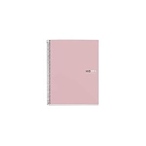 Miquelrius - Cahier A5, Notebook The Original Colors, 80 Feuilles de 90 g/m&sup2;, 1 Bande de Couleur, Carnet Lign&eacute; Horizontal 7 mm, 2 Perforations, Couverture Rigide en Carton Plastifi&eacute;, Sable
